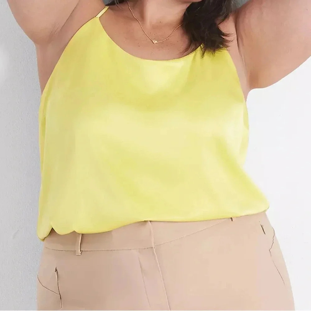 LANE BRYANT Satin Cami - Meadowlark Yellow Size Plus 16